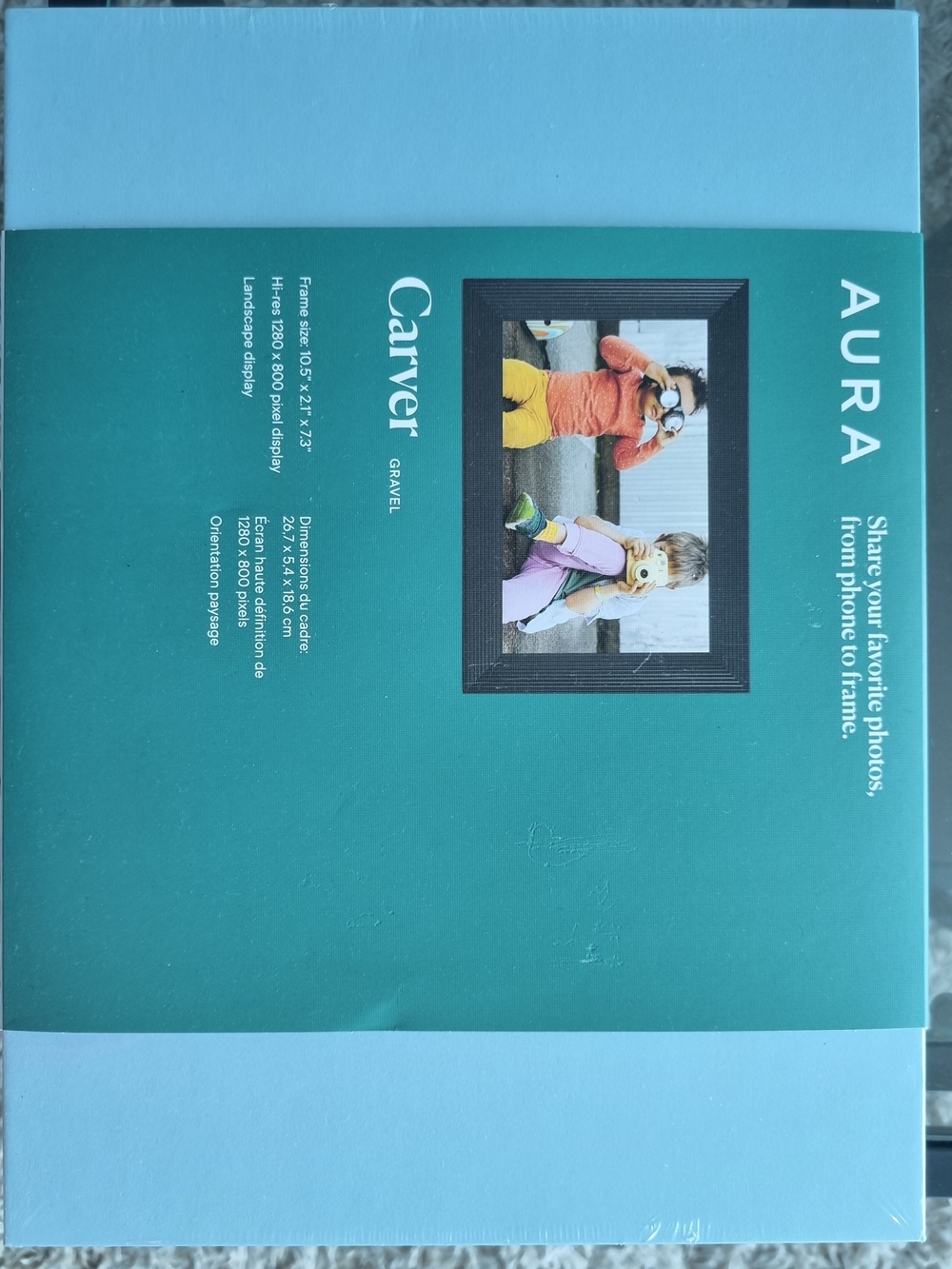 Aura Carver Frame Box - Teal & Light Blue